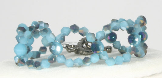"Crystal Aqua" Gunmetal Bracelet