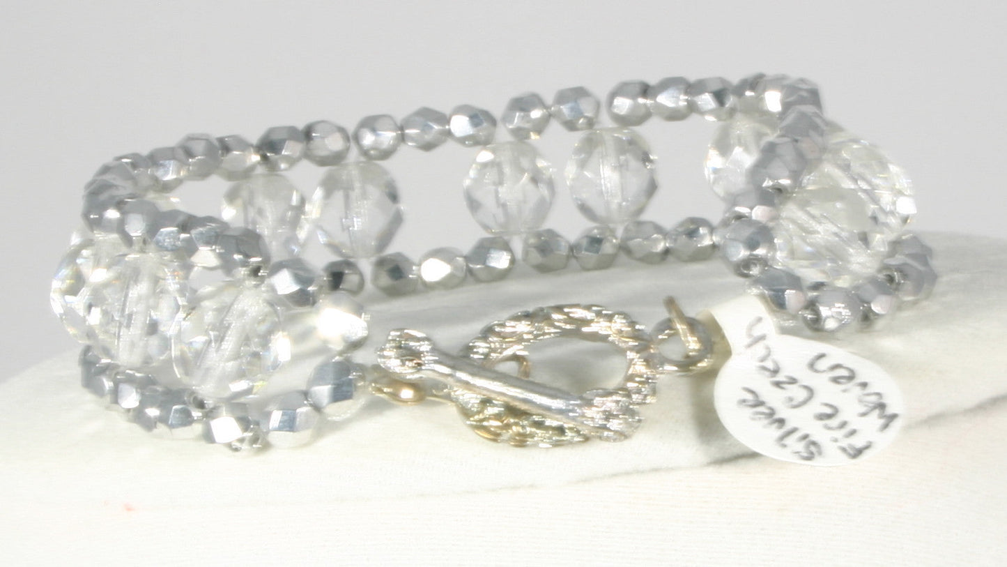 "Sparkles" Silver Plated Bracelet
