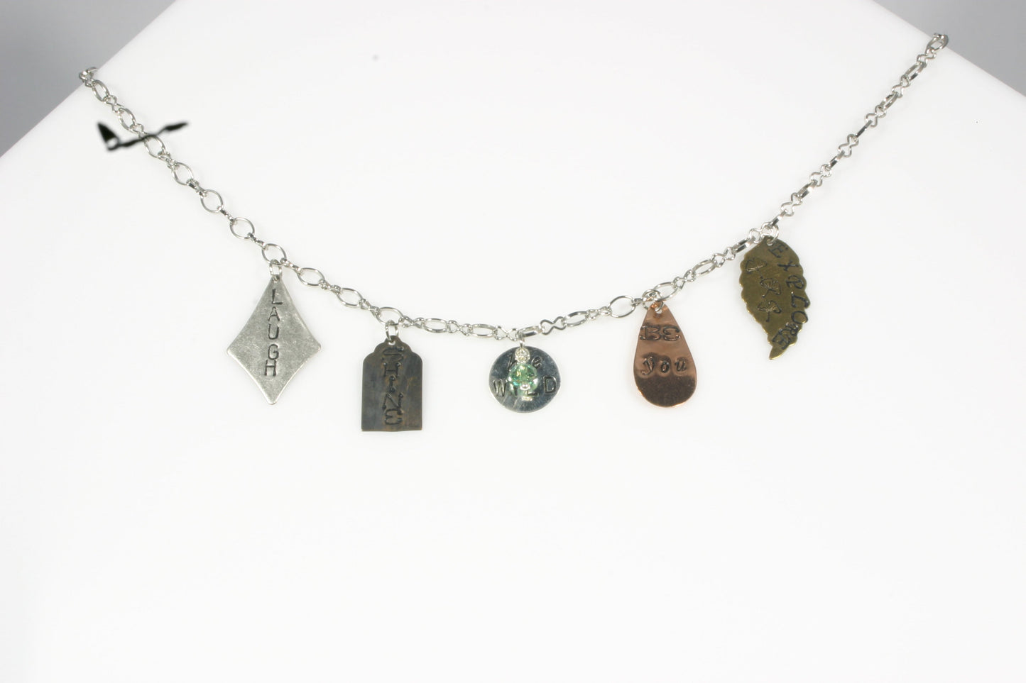 "Charmed, I'm Sure" Mixed Metal Necklace