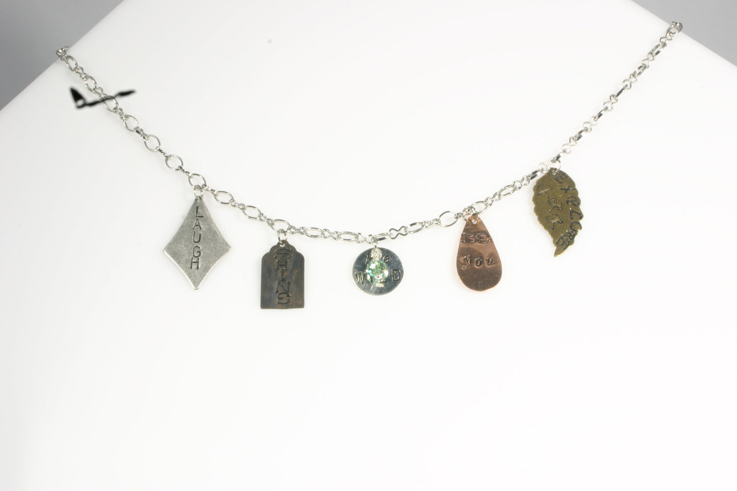 "Charmed, I'm Sure" Mixed Metal Necklace
