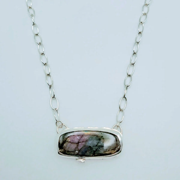 "Magical Rainbow" Sterling Silver Labradorite Necklace