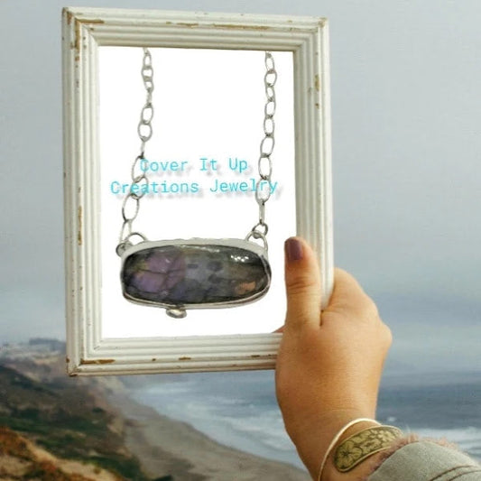 "Magical Rainbow" Sterling Silver Labradorite Necklace