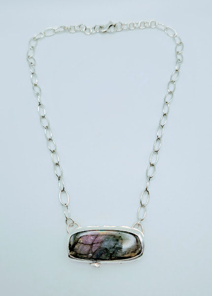 "Magical Rainbow" Sterling Silver Labradorite Necklace