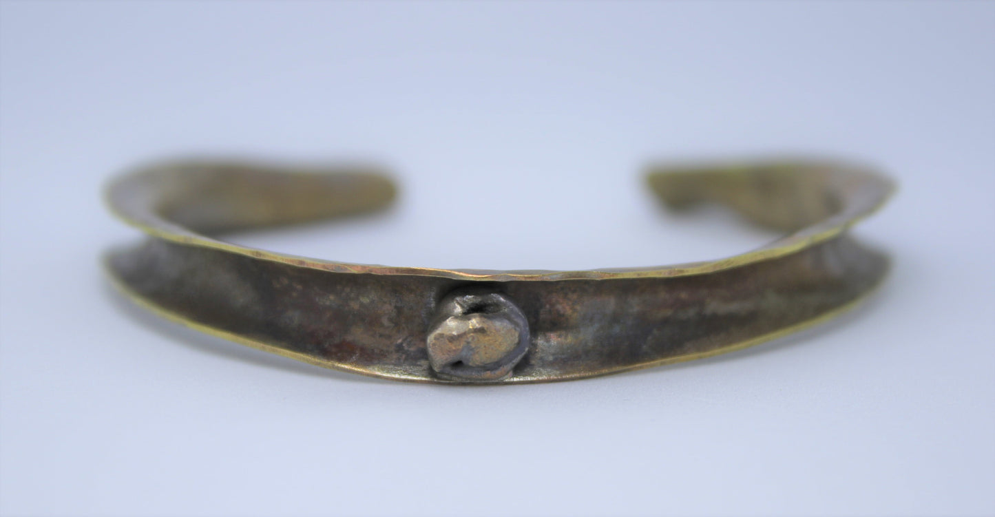 "Wave To Me" Brass Bracelet