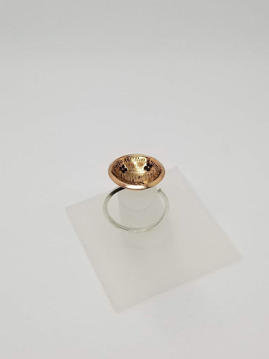 "Penny For Your Thoughts" Sterling-Copper Ring