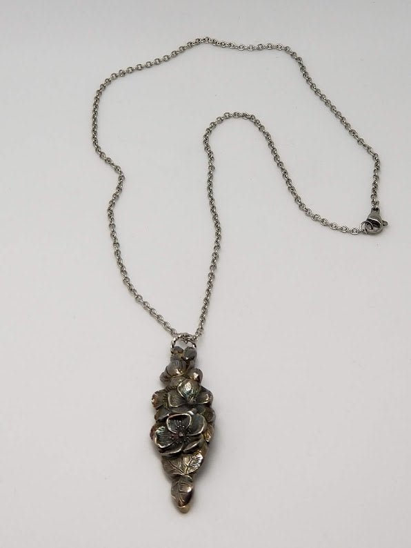 "Forking Swag" Plated and Stainless Necklace