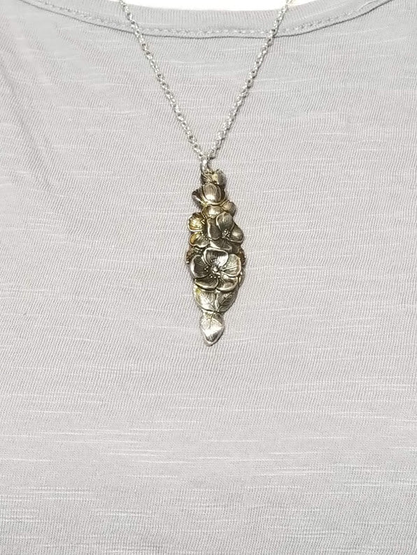 "Forking Swag" Plated and Stainless Necklace
