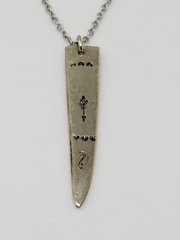 "Forking Follow" Plated Necklace
