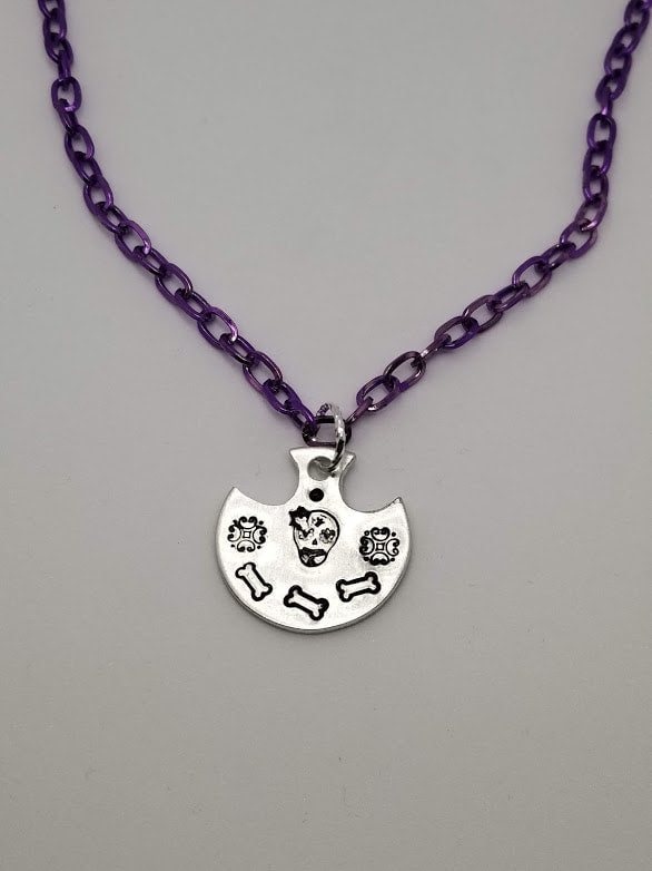 "Skull-tastic" Aluminum Necklace