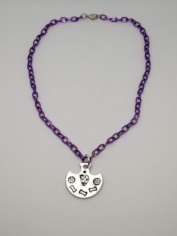 "Skull-tastic" Aluminum Necklace