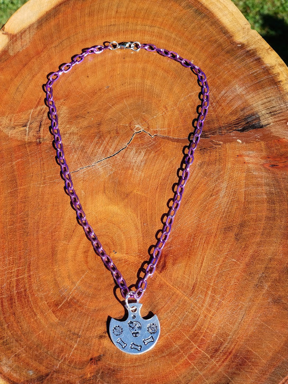 "Skull-tastic" Aluminum Necklace