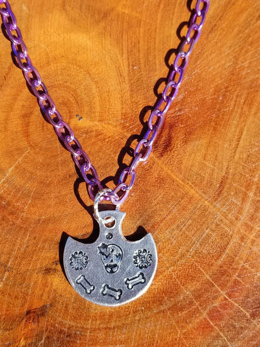 "Skull-tastic" Aluminum Necklace