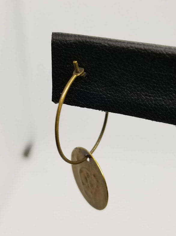 "Skully's" Halloween Brass Earrings