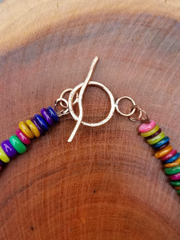 "Oh, Mother Of Pearl" Copper Gemstone Necklace