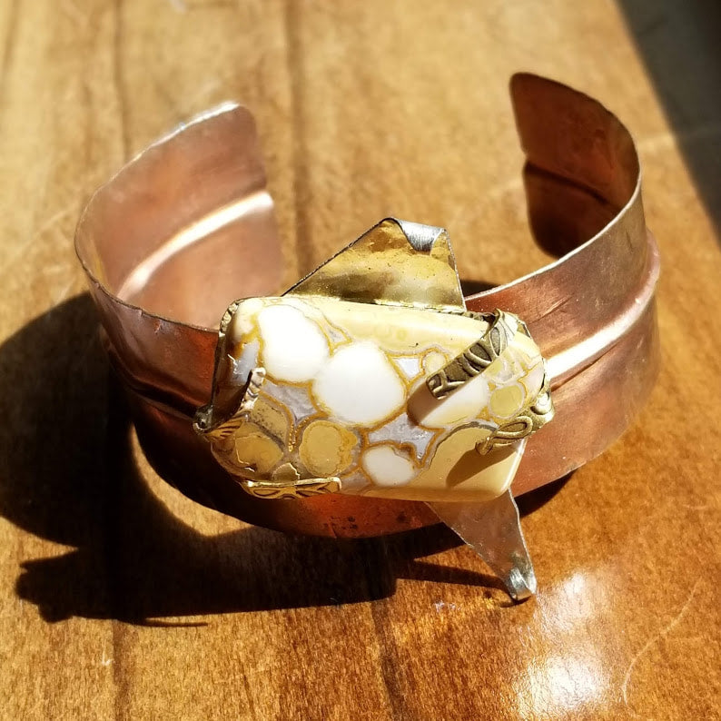 "Ocean Jasper" Copper Cuff