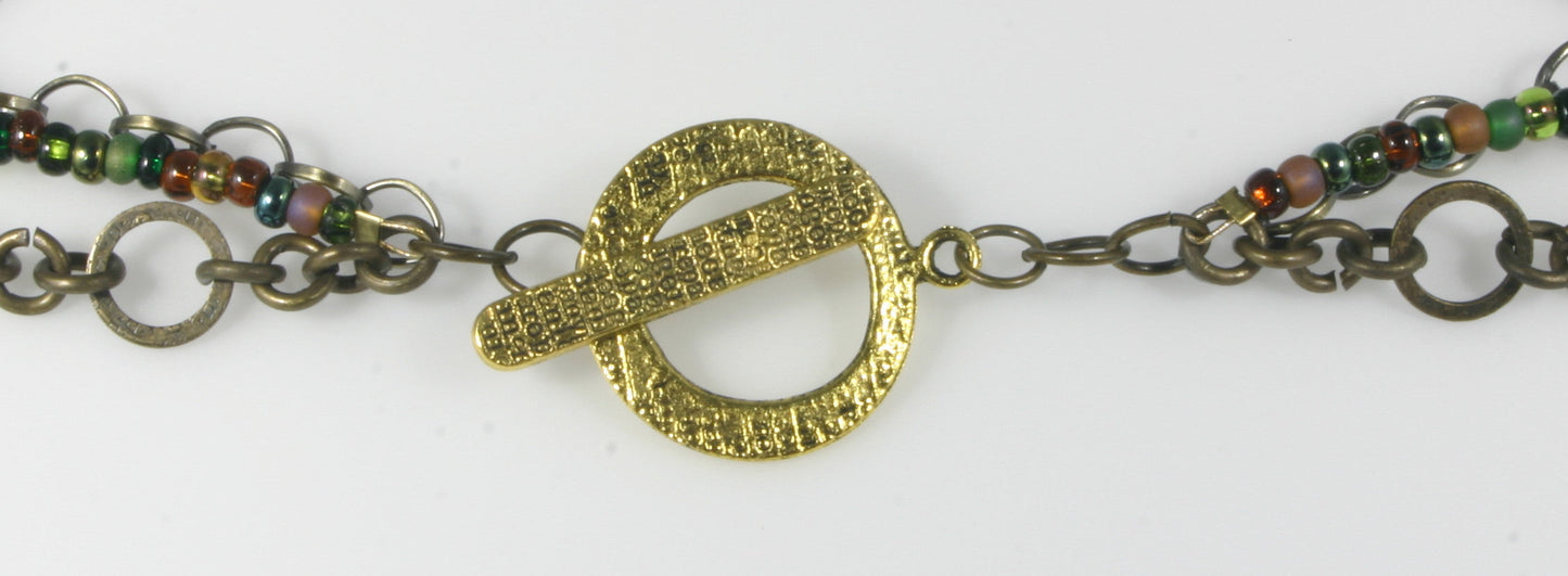 "Clock Me" Brass Necklace