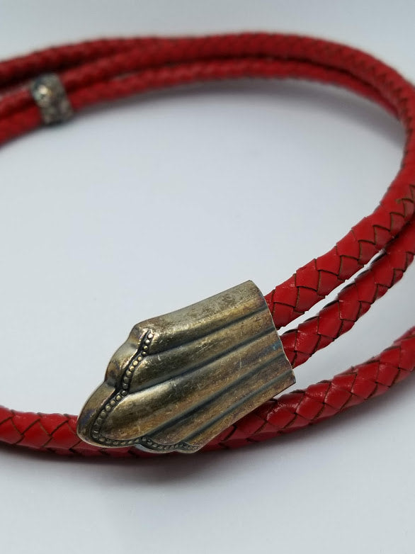 "This Ain't My First Rodeo" Red Leather Necklace