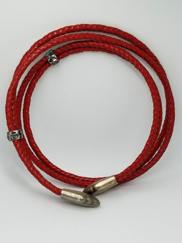 "This Ain't My First Rodeo" Red Leather Necklace