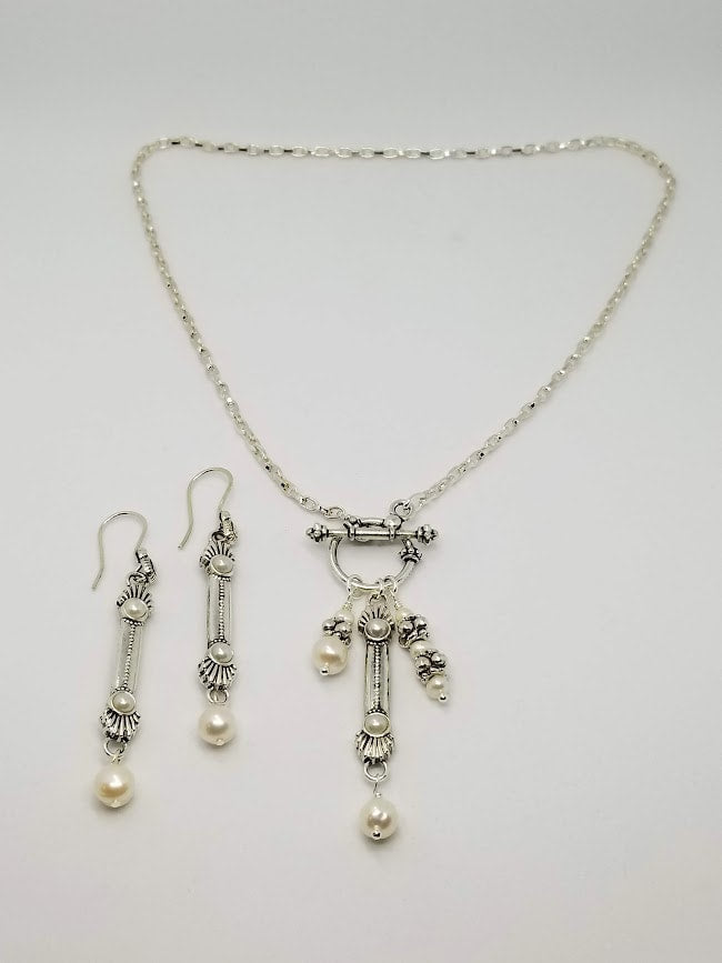 "Pearl-licious" Silver Plated Pearl Necklace