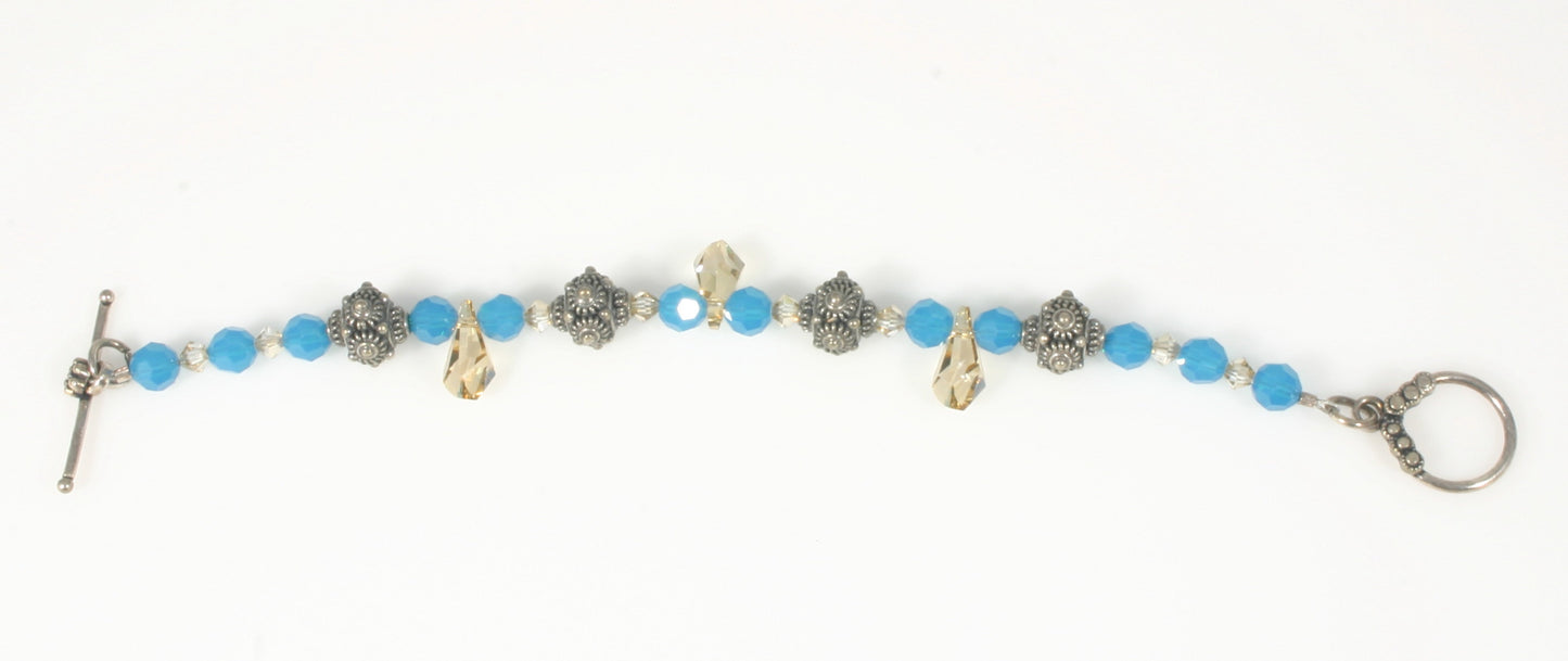 "Caribbean Queen" Sterling Silver Bracelet