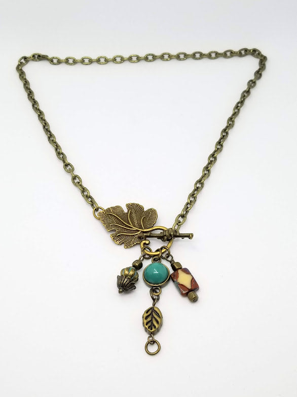 "Luscious Leaves" Brass Necklace