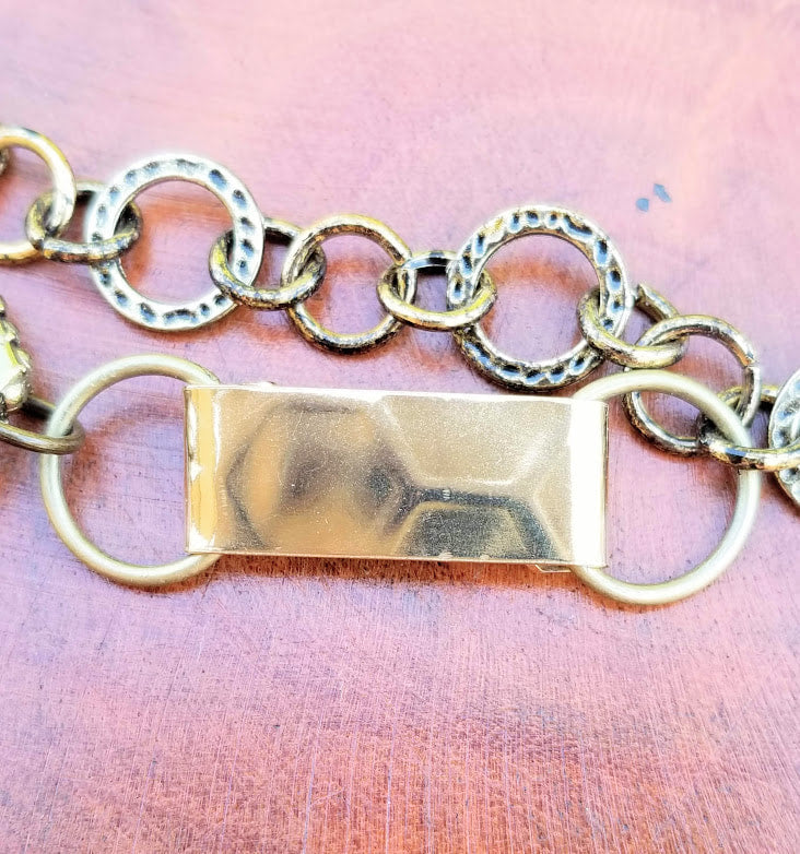 "B You" Lemon Citrine Brass Bee Necklace