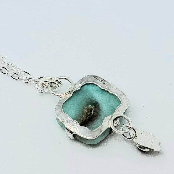 "Island Dream" Sterling Silver Gem Silica & Labradorite Necklace