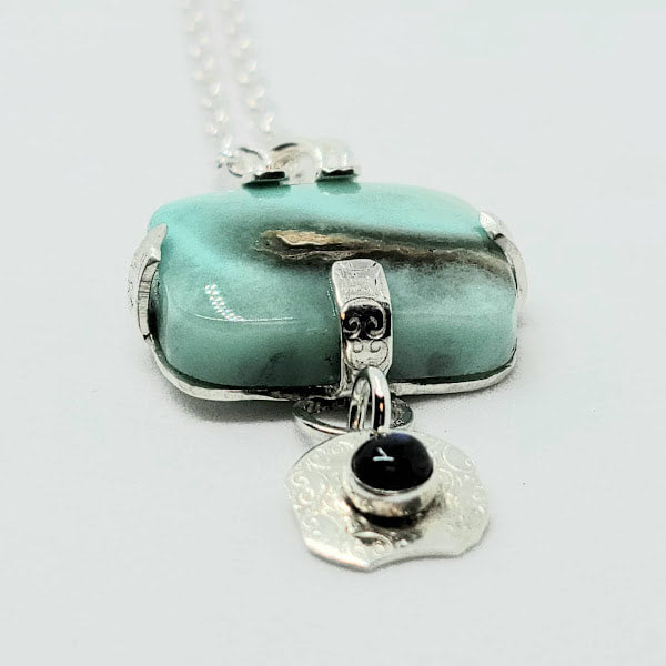 "Island Dream" Sterling Silver Gem Silica & Labradorite Necklace