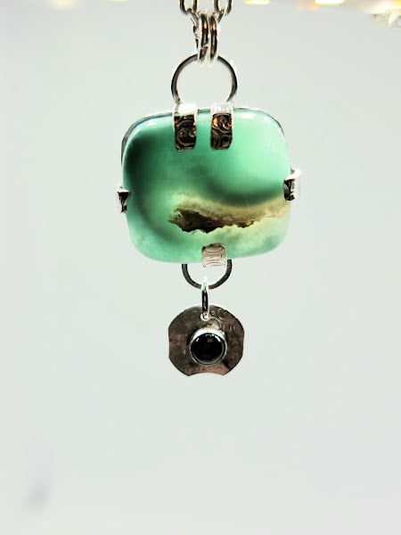 "Island Dream" Sterling Silver Gem Silica & Labradorite Necklace