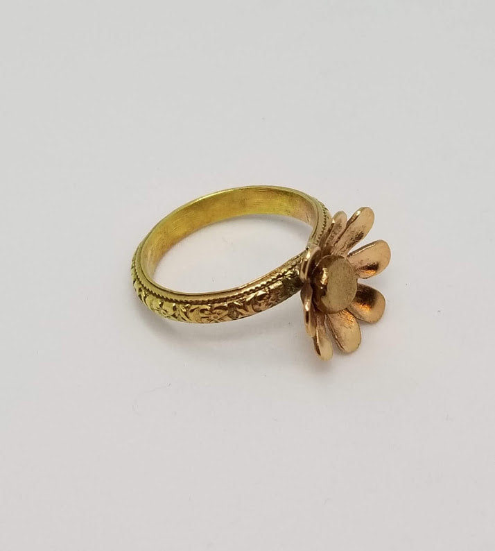 "Flower Child" Brass Ring