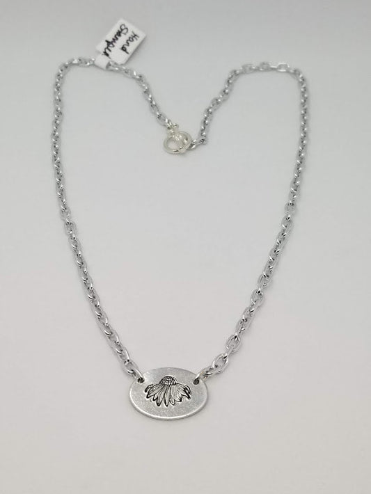 "Echinacea" Aluminum Necklace