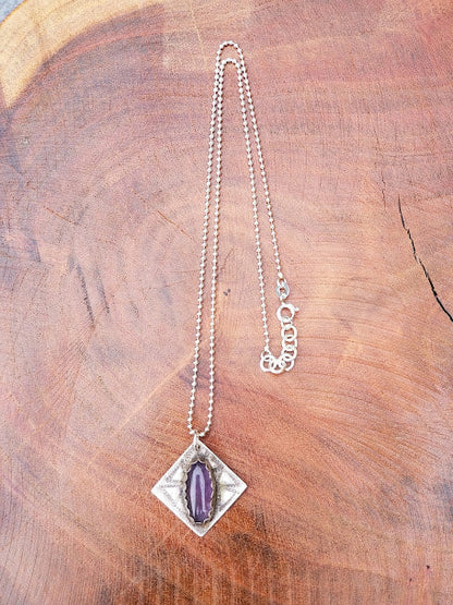 "Purple Protector" Sterling Silver Necklace