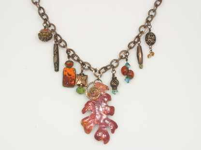 "Autumn Breeze" Copper Leaf Necklace