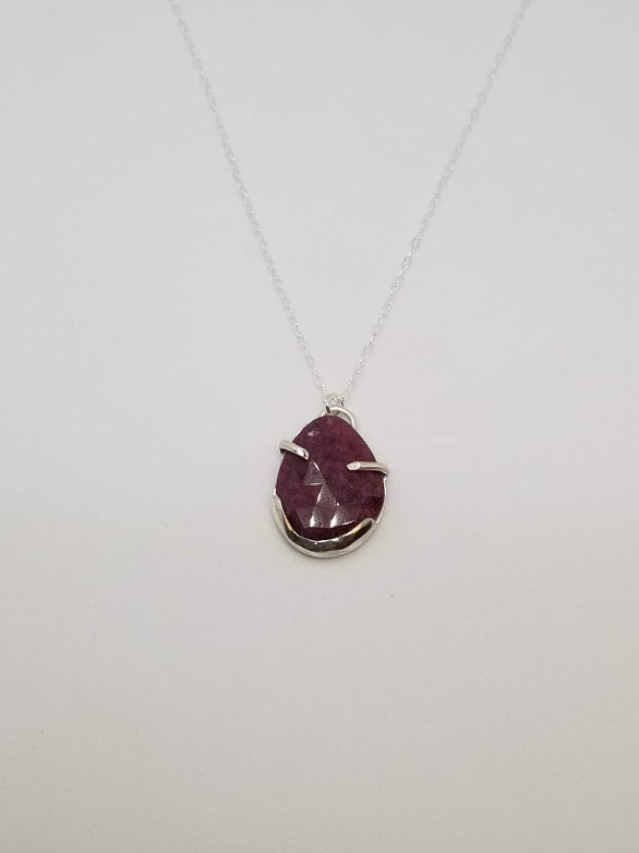 "Ruby-licious" Sterling Silver Necklace
