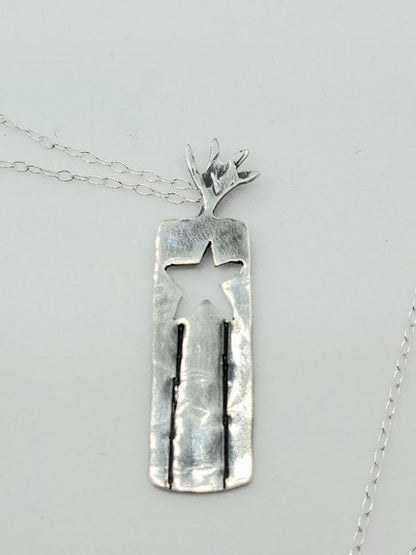 "Light My Fire" Sterling Silver Necklace