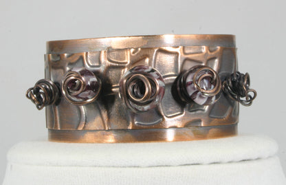 "All In A Row" Copper Cuff Bracelet